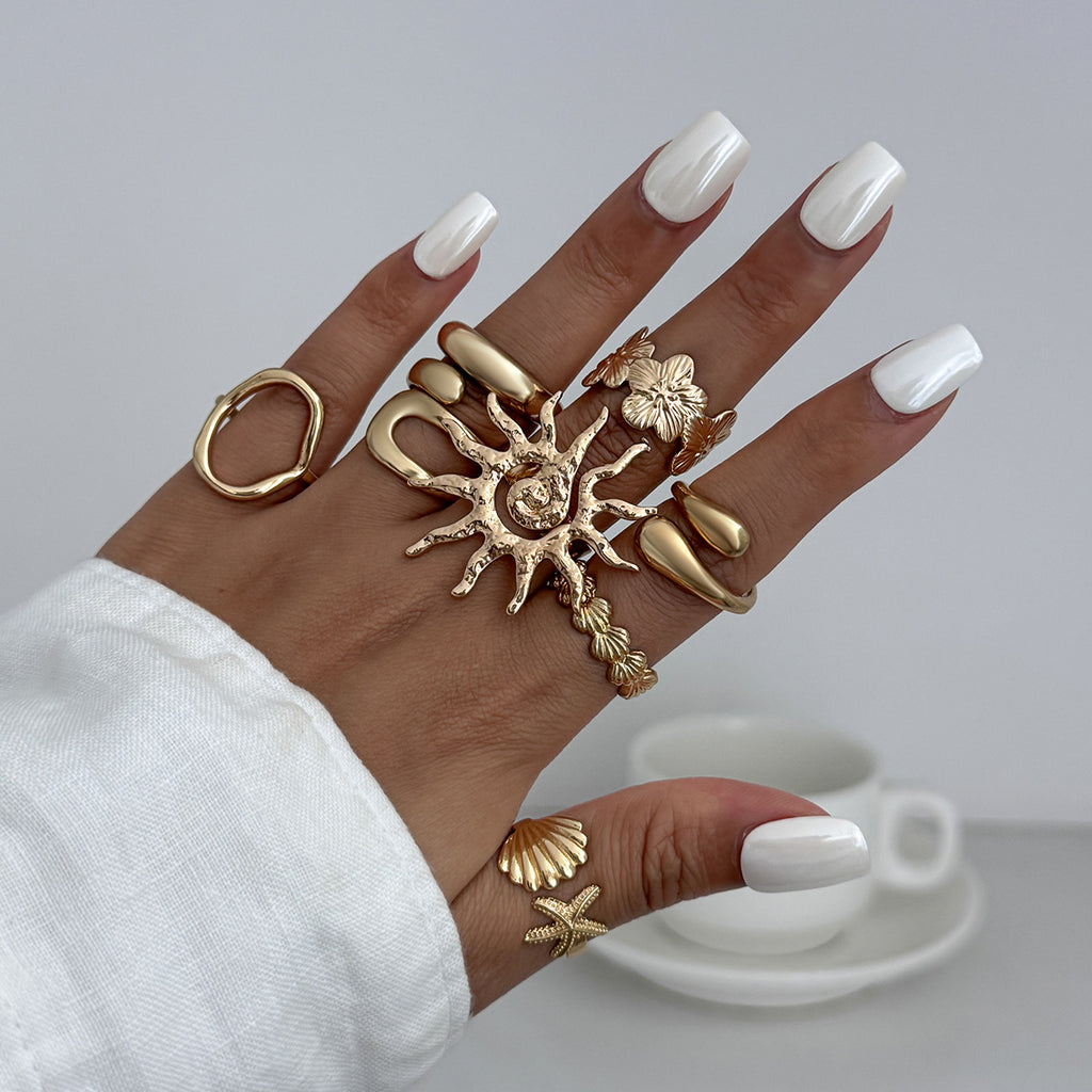 Solara Coast Open Ring Set