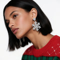 Christmas Rhinestone Earrings – Holiday Sparkle