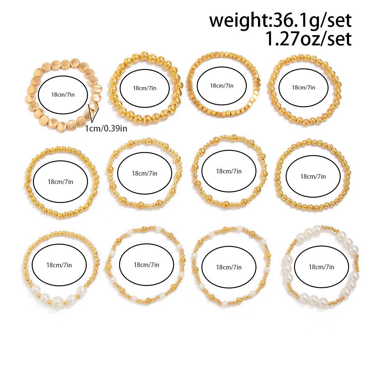 Pearluxe Beaded Bracelet Stack