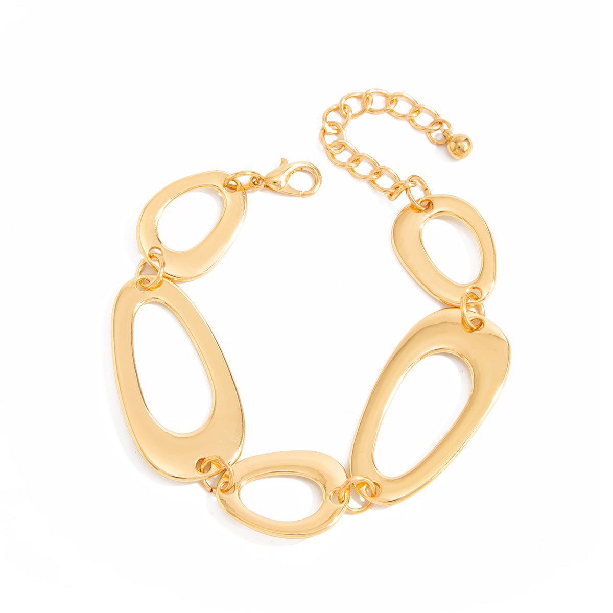 Gold O-Ring Hollow Chain Jewelry Set