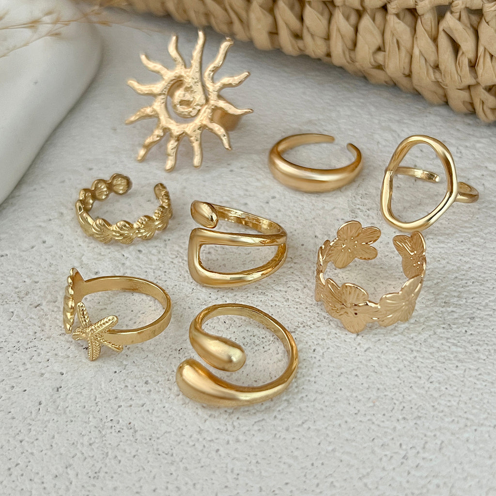 Solara Coast Open Ring Set