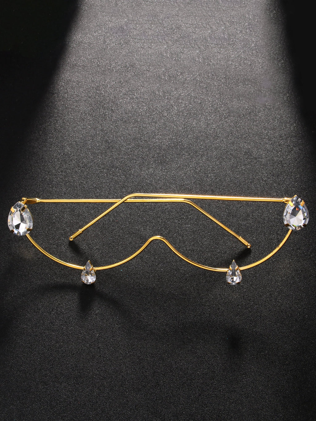 Rhinestone Frameless Party Glasses – Sparkle Vibes