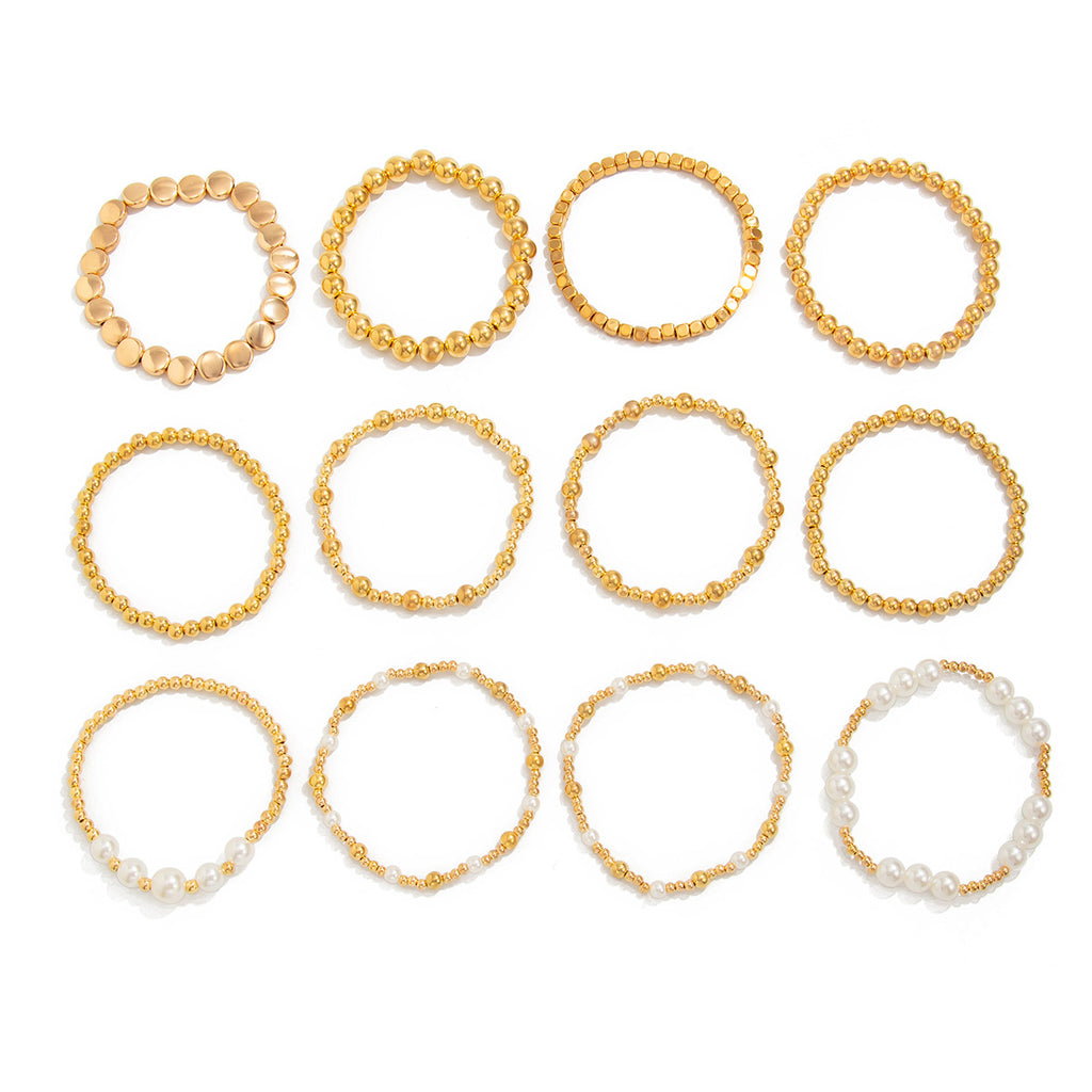 Pearluxe Beaded Bracelet Stack