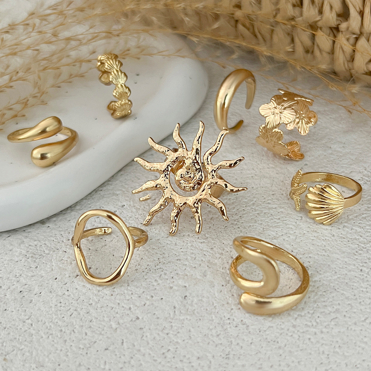 Solara Coast Open Ring Set