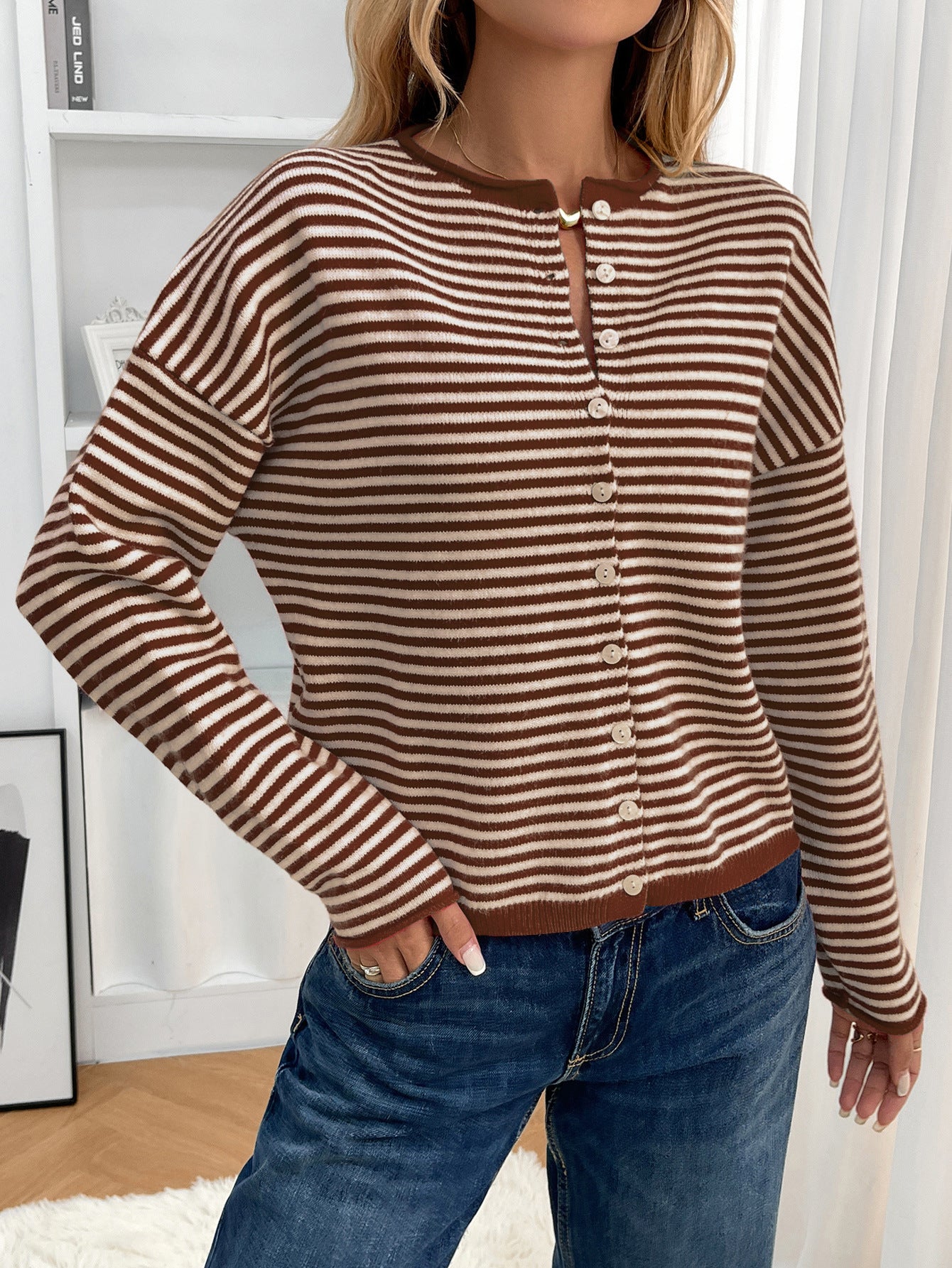 Striped Knit Cardigan