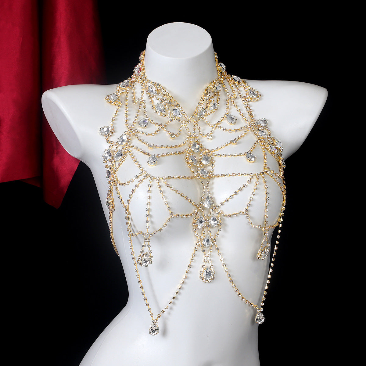 Rhinestone Body Chain – Sparkling Party Vibes
