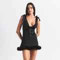 Noir Bow Rhapsody Mini Dress