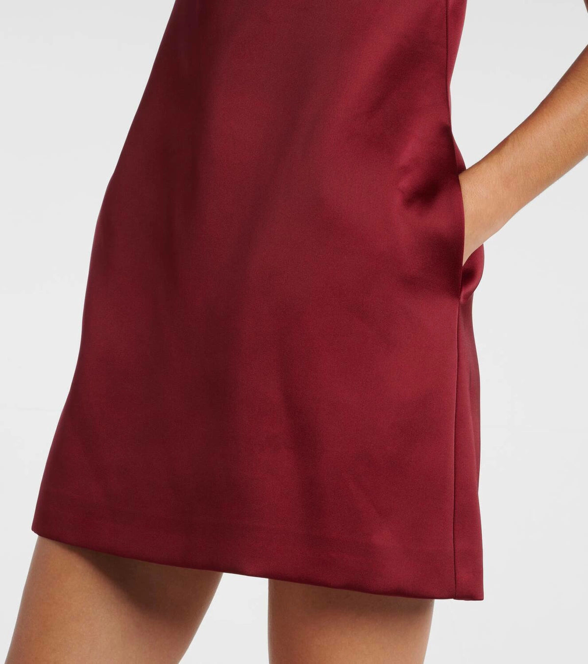 Burgundy Spark Satin Mini Dress