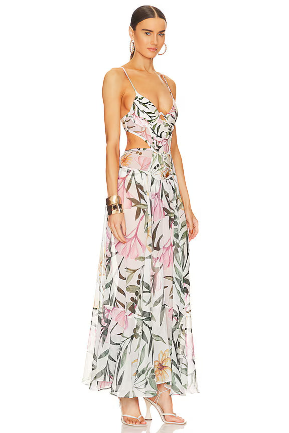 Botanical Dream Sheer Gown