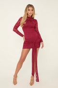 Garnet Lace Embrace Mini Dress