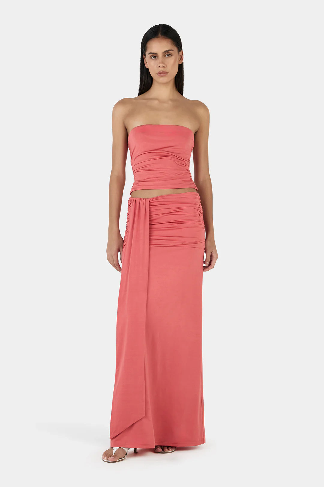 Watermelon Kiss High-Waist Maxi Skirt