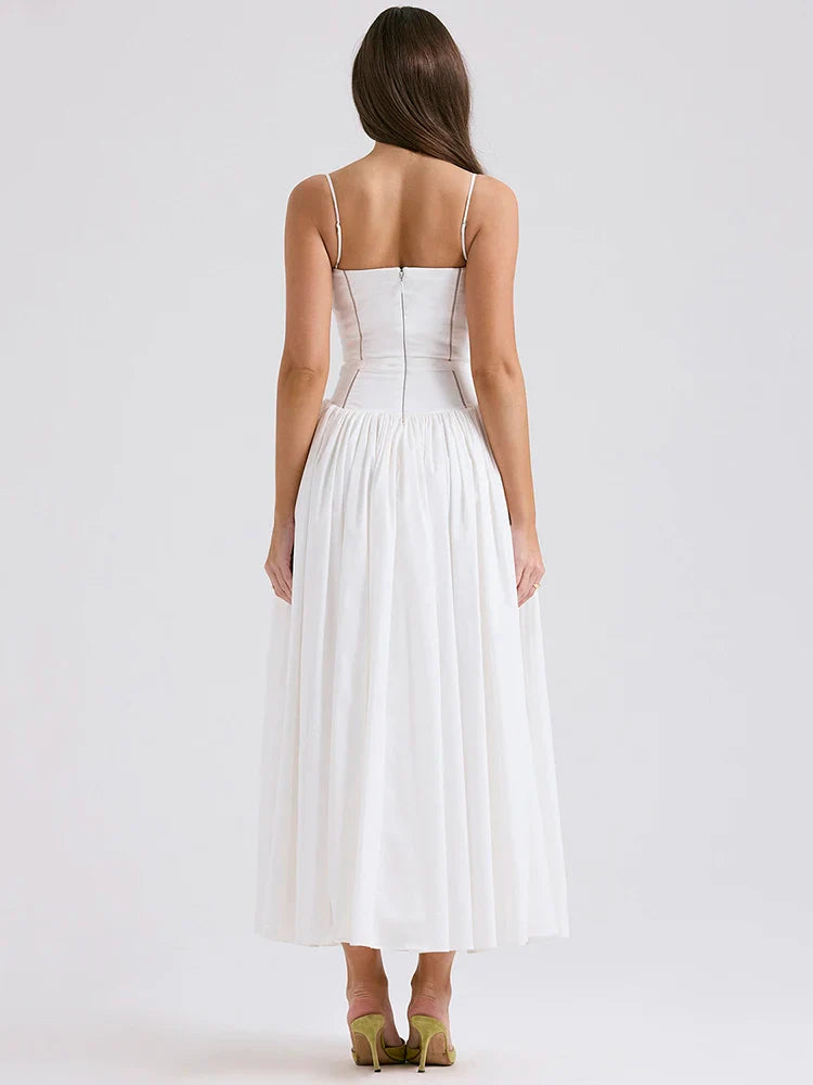 Ivory Grace Satin Maxi Dress