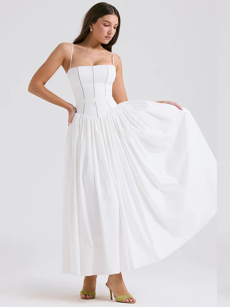 Ivory Grace Satin Maxi Dress