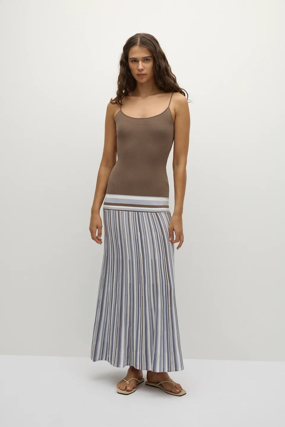 Amber Tide Colorblock Maxi Dress
