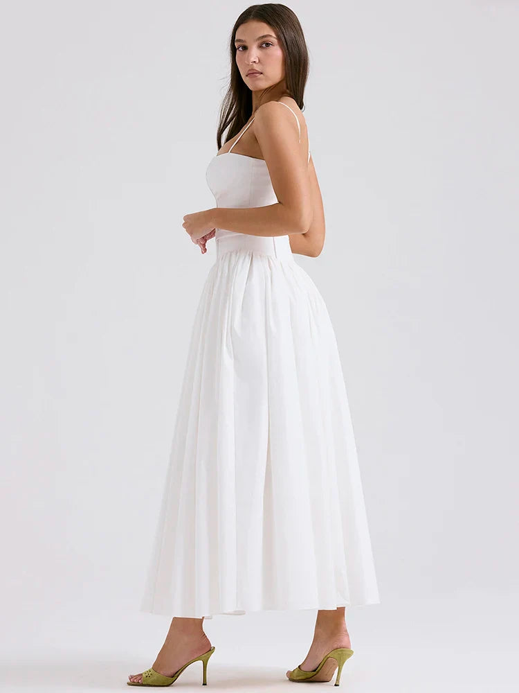 Ivory Grace Satin Maxi Dress