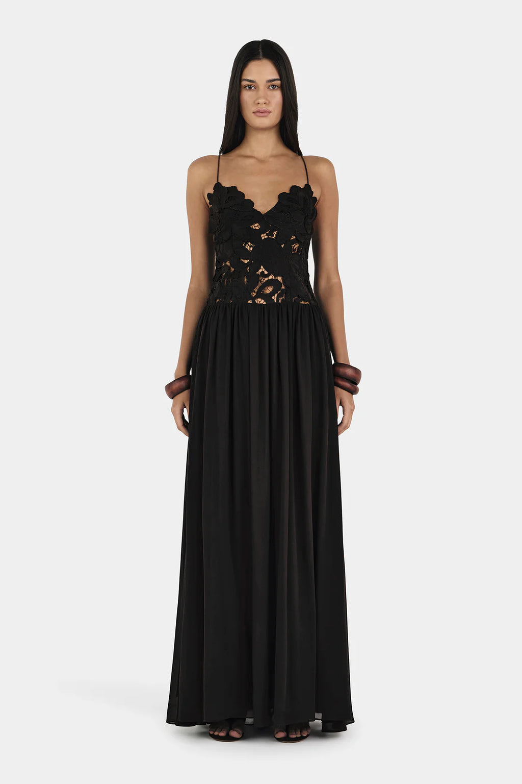 Midnight Lace Whisper Maxi Dress