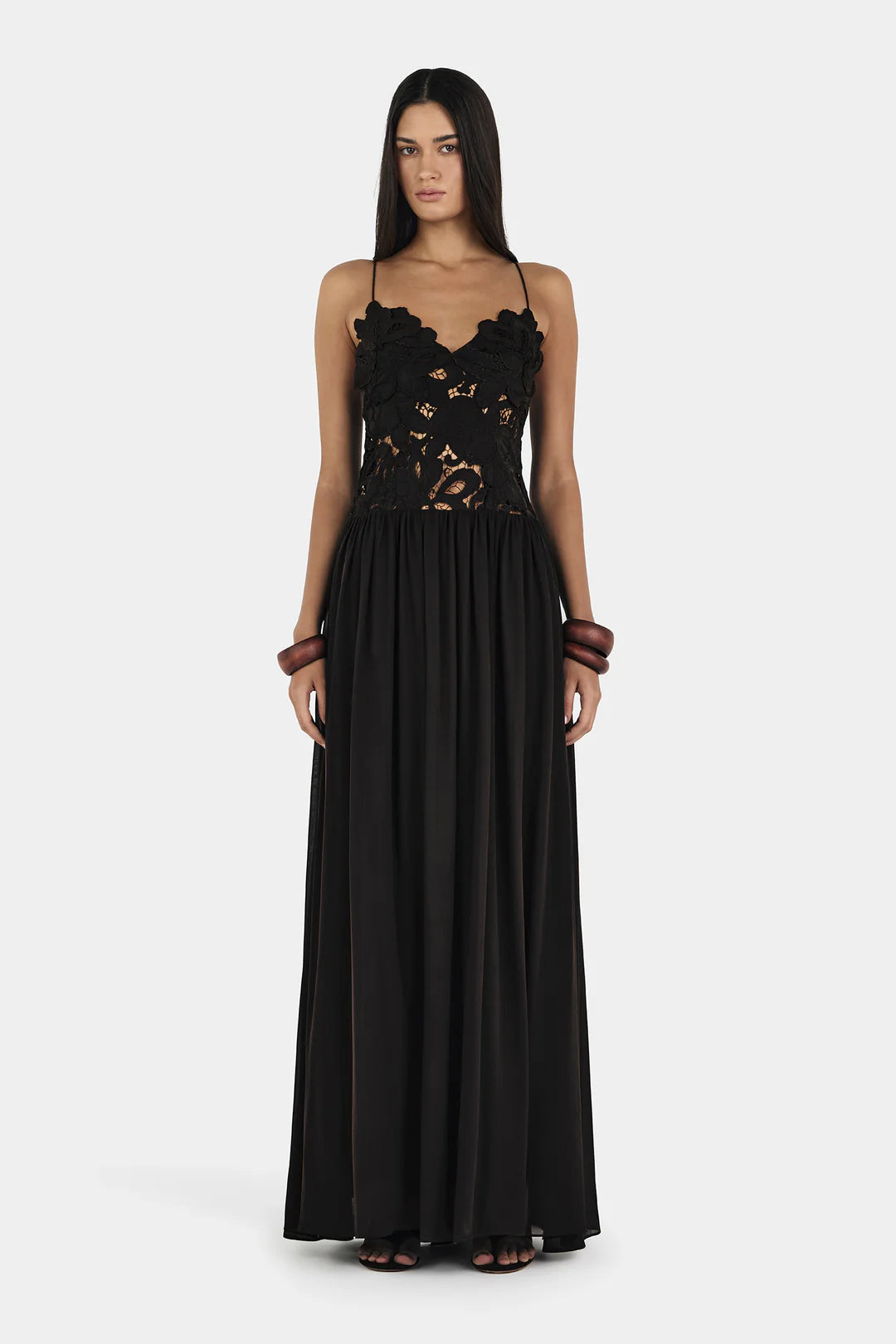 Midnight Lace Whisper Maxi Dress