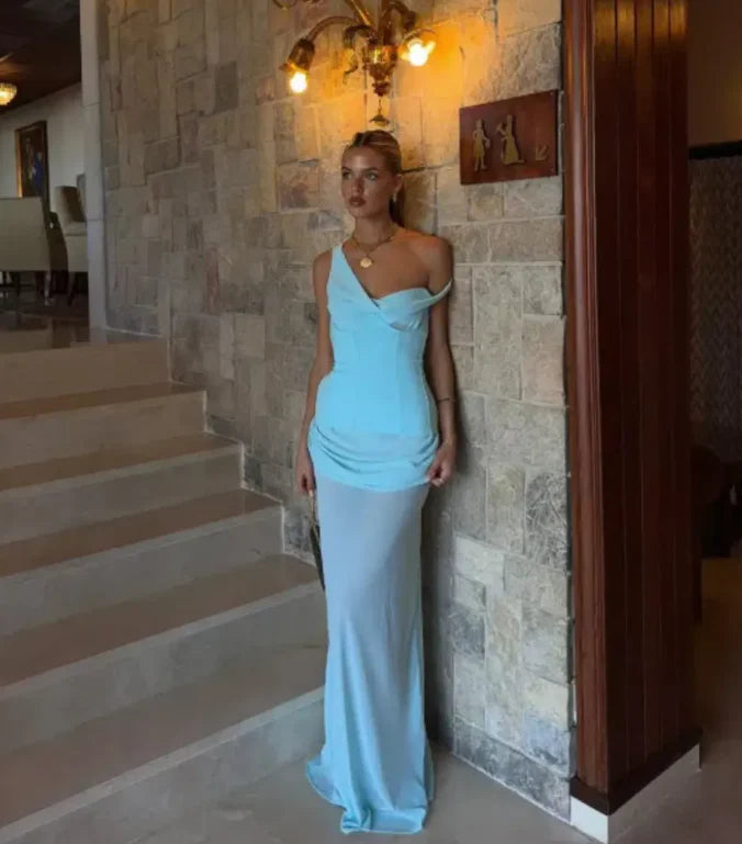 Babyblue Drift Maxi Dress