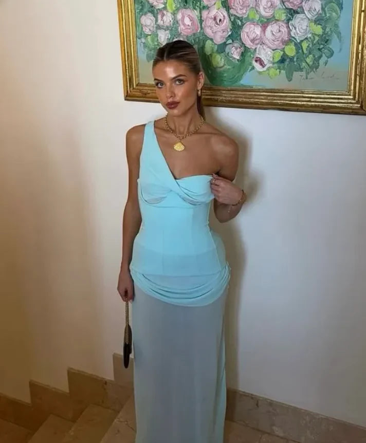 Babyblue Drift Maxi Dress