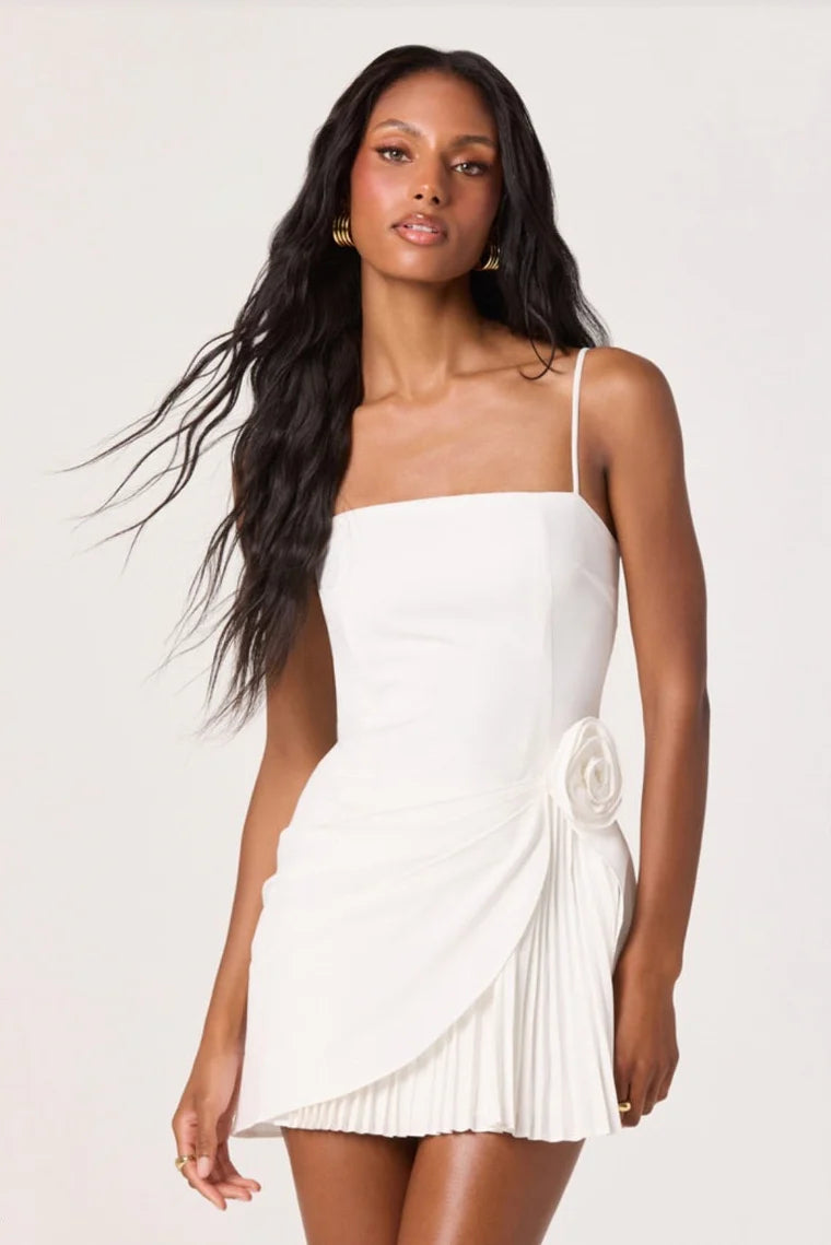 purple glitter hoco dress Genevieve Ruffle Gown – Cream main image 0