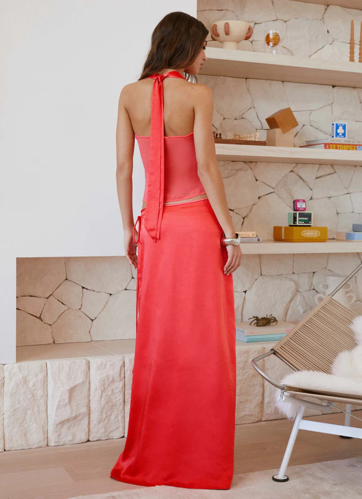 Sunset Silhouette Maxi Skirt
