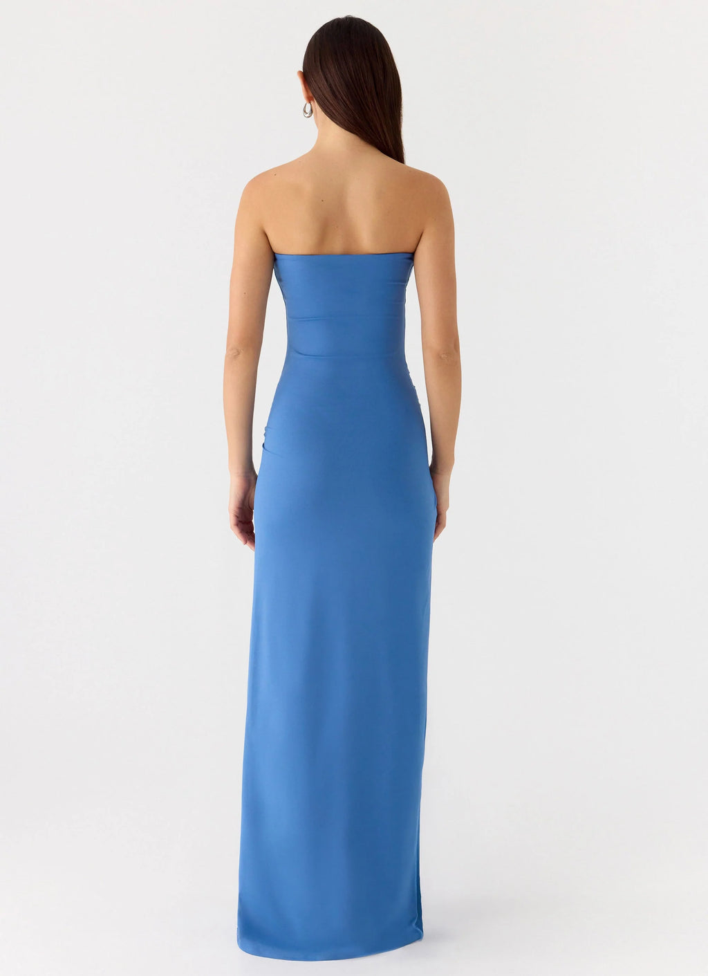 Azure Sculpt Strapless Gown
