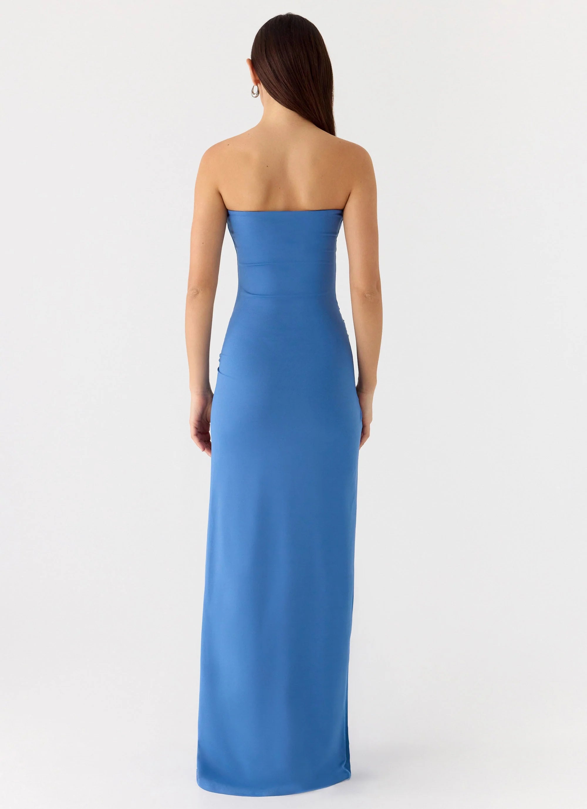 Azure Sculpt Strapless Gown