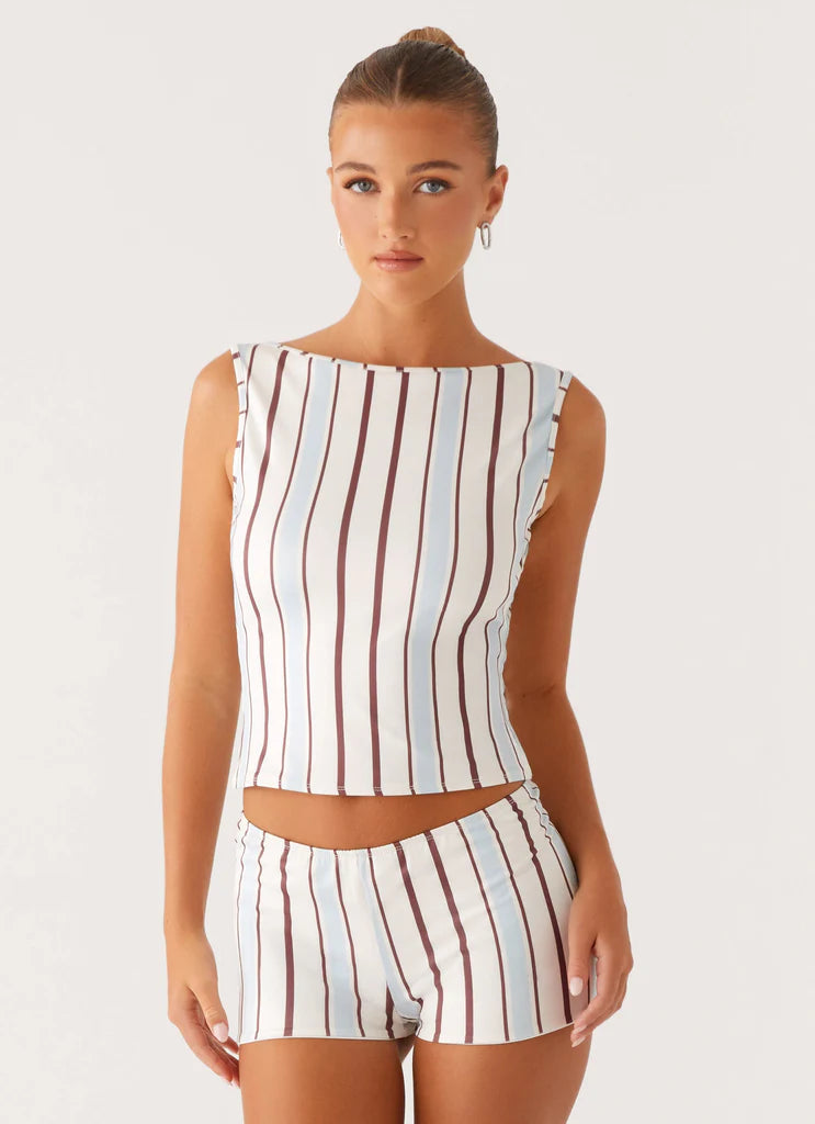 Blue Striped Tank Top – Casual Everyday Essential