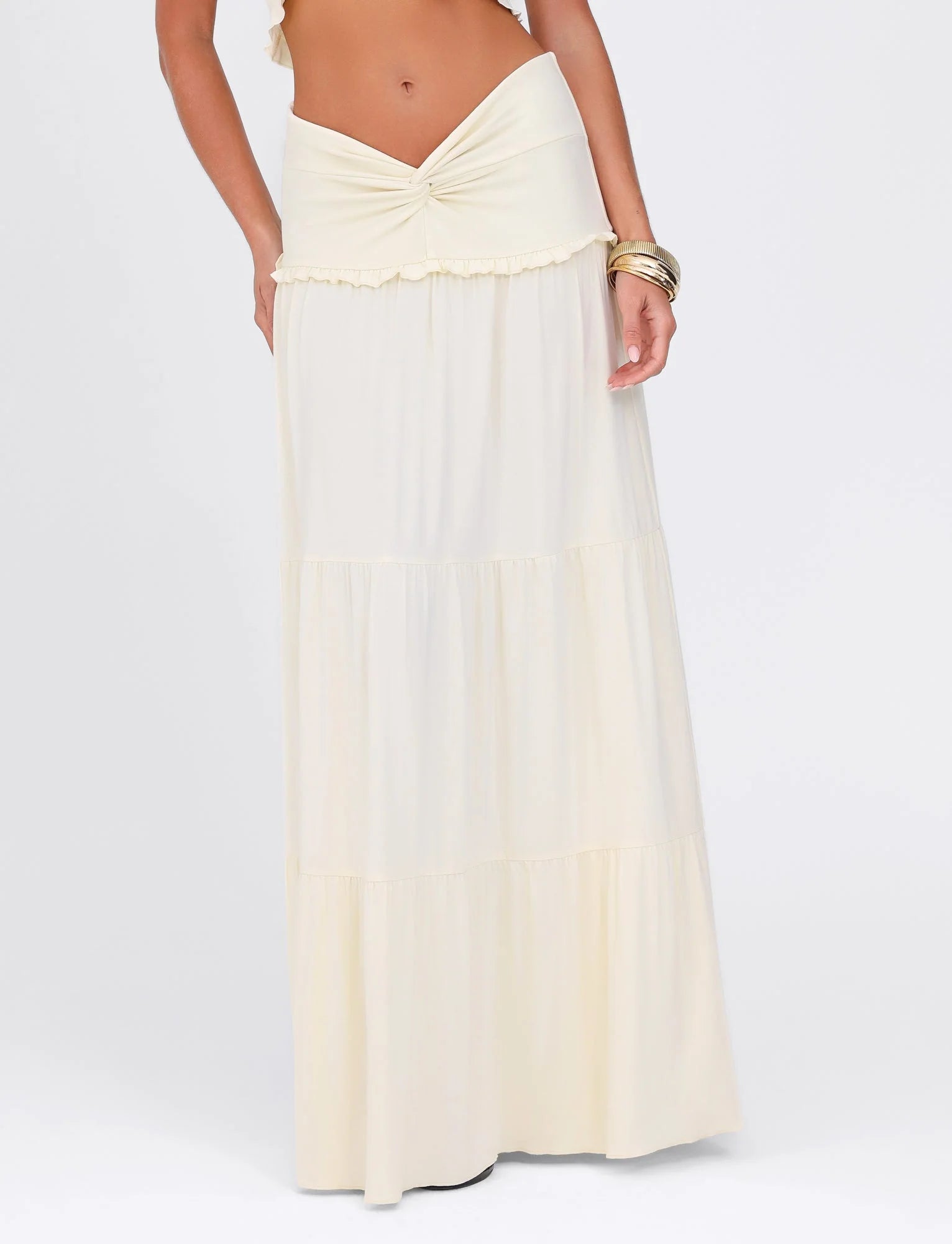 Sahara Flow Ruffle Maxi Skirt