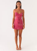 Vietta Sequin Cami Mini Dress - Fuchsia