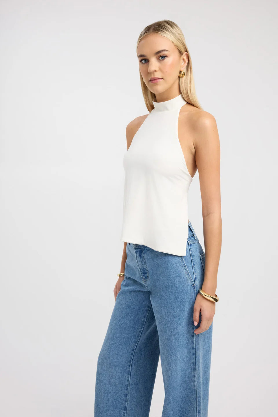 Ivory Halo Backless Top