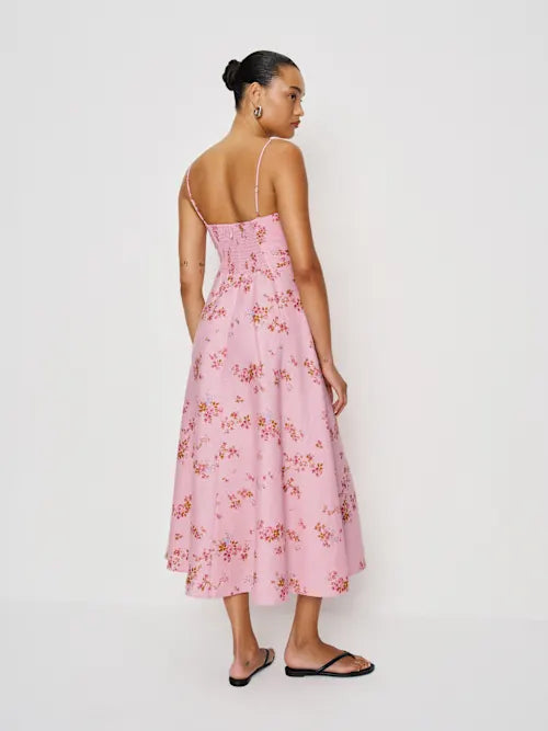 Rose Garden Flow Midi Dress