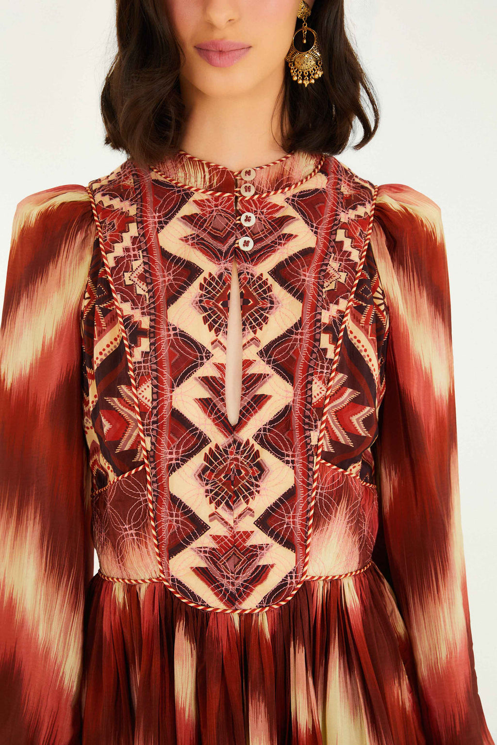 Amanda Striped Tapestry Mini Dress