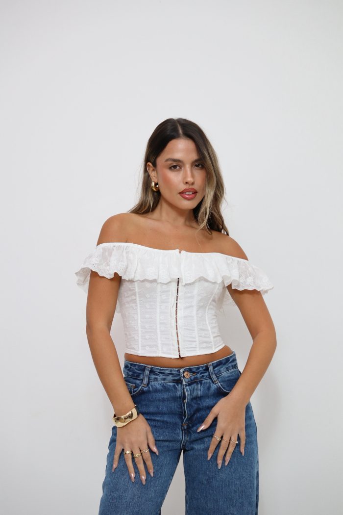 Wild Garden Off-Shoulder Corset