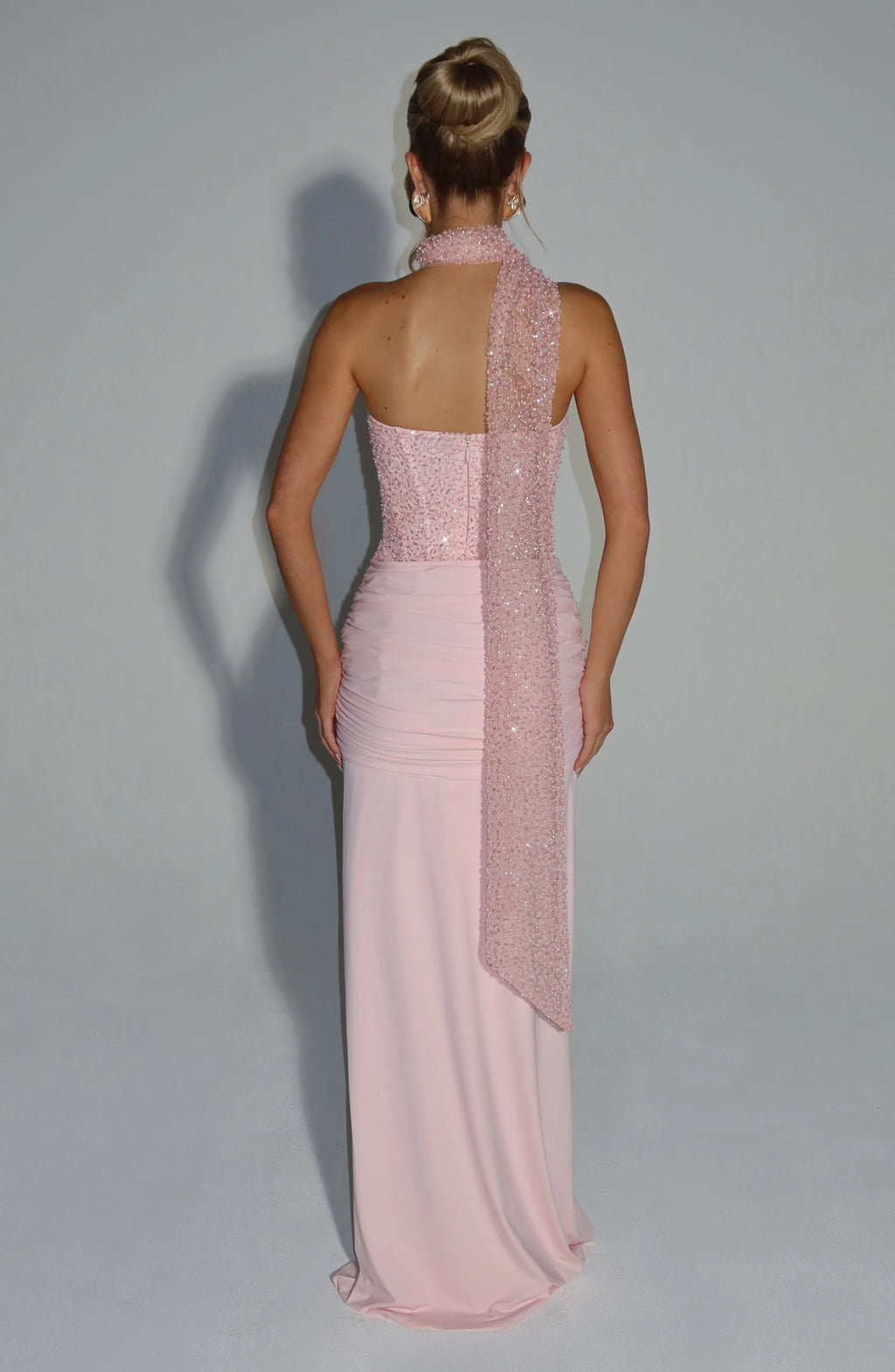Roselight Sequin Strapless Gown