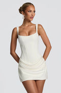 White Corset Lace Mini Dress