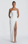 White Corset Slit Maxi