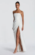 White Corset Slit Maxi