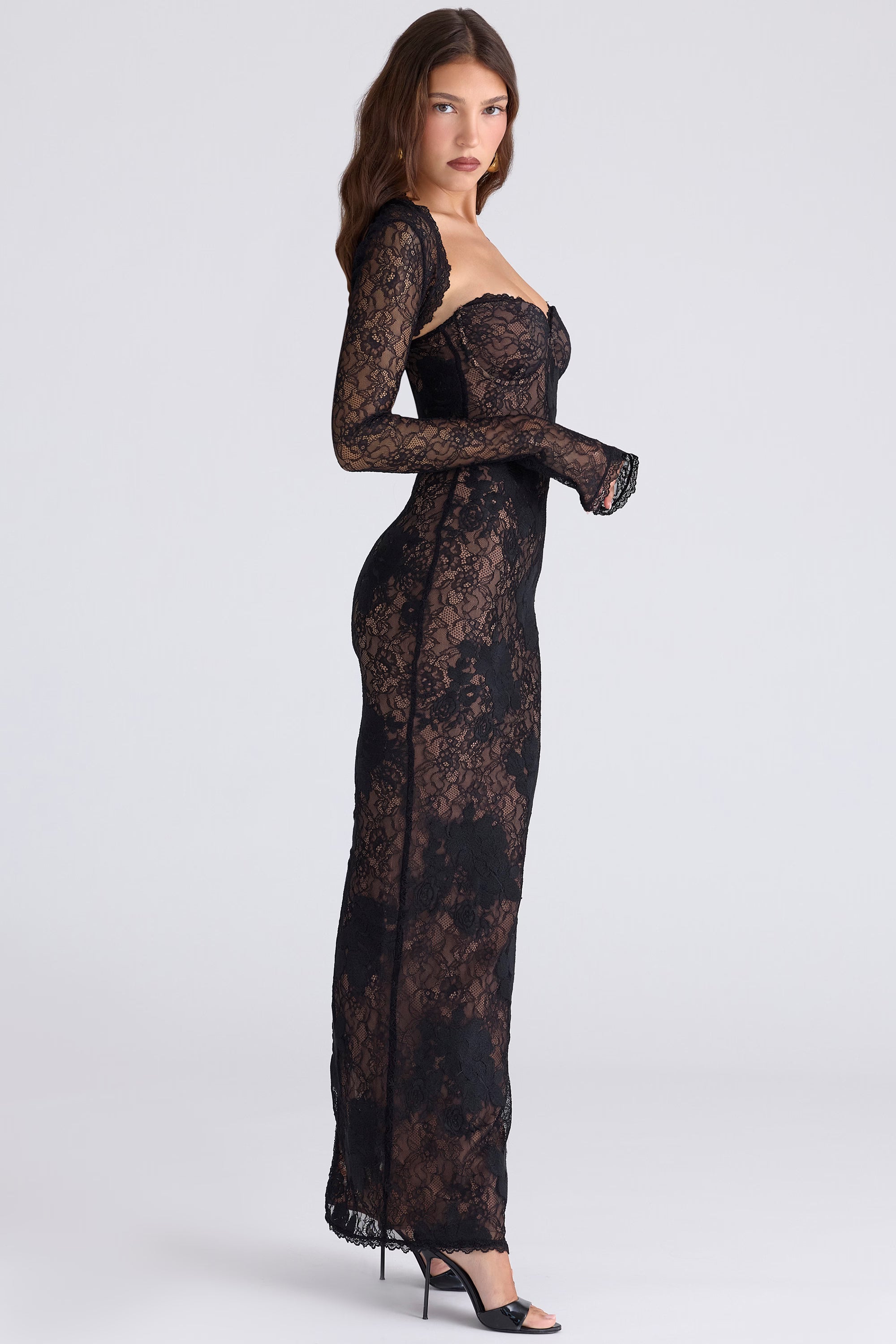Noir Siren Lace Gown