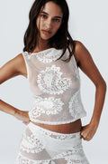 Lace Veil Cropped Tank