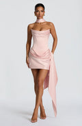 Blush Whisper Satin Mini Dress