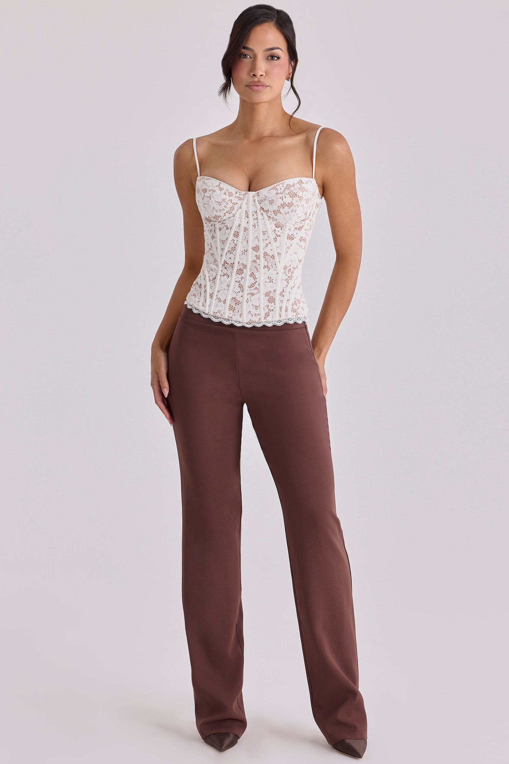 Ivory Whisper Lace Corset Top