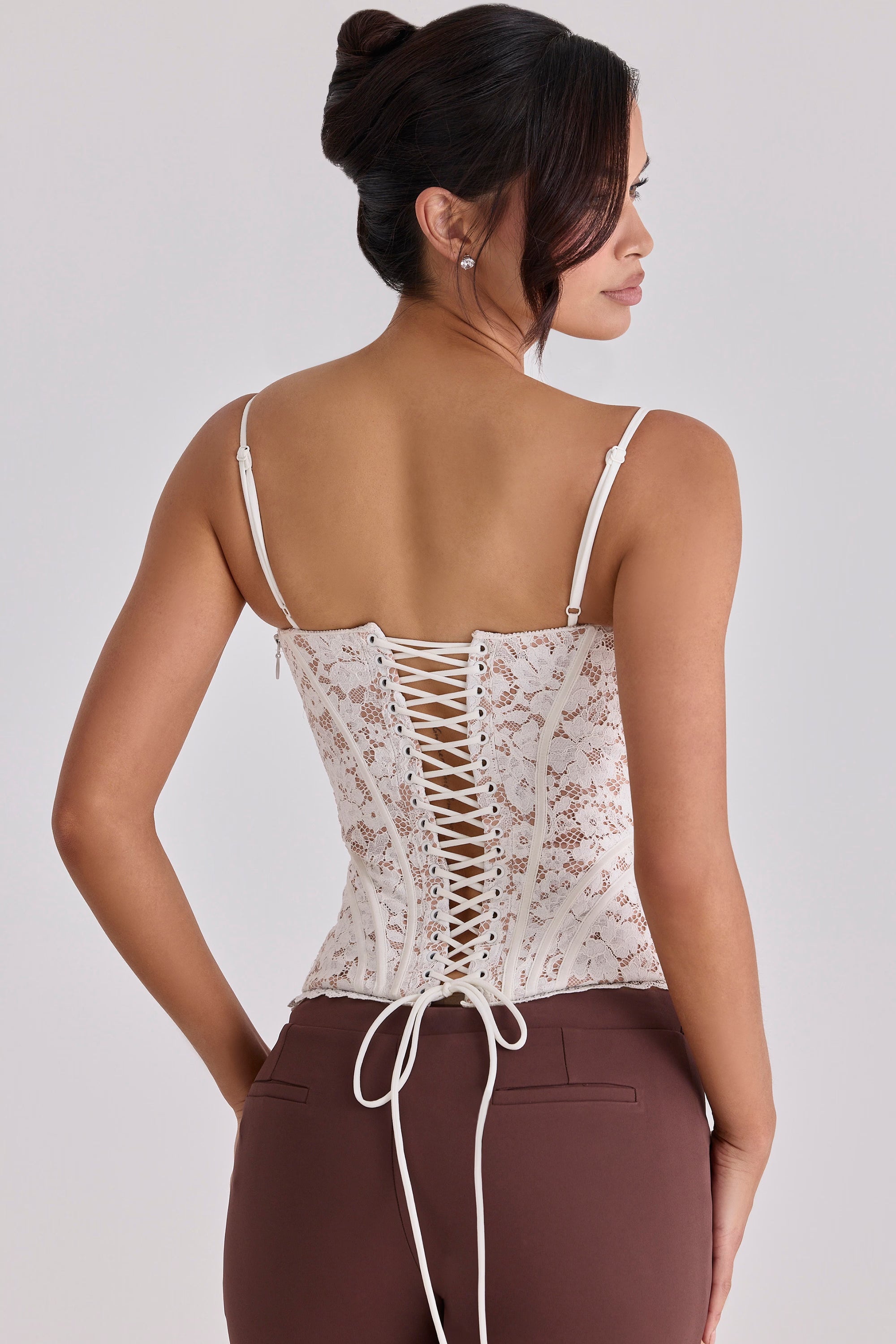 Ivory Whisper Lace Corset Top