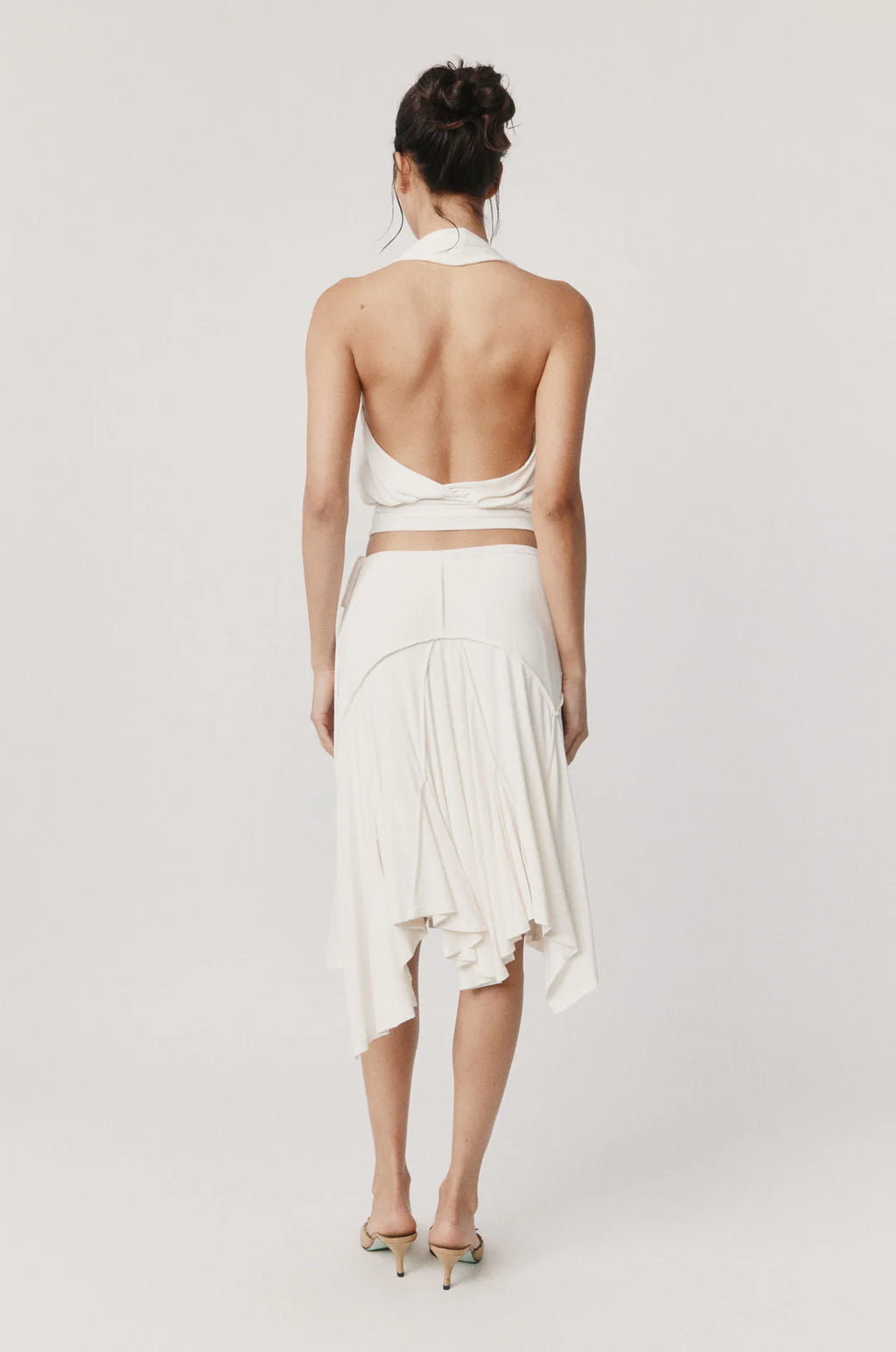 Ivory Halo Halter Crop Top