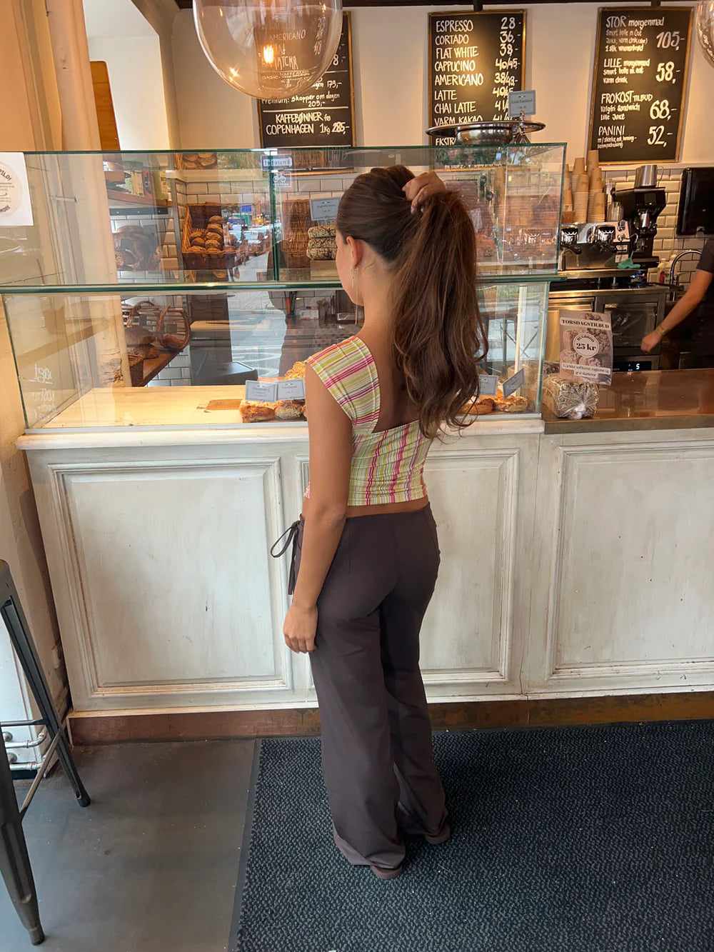 Soft Mocha Low-Rise Wide Pants