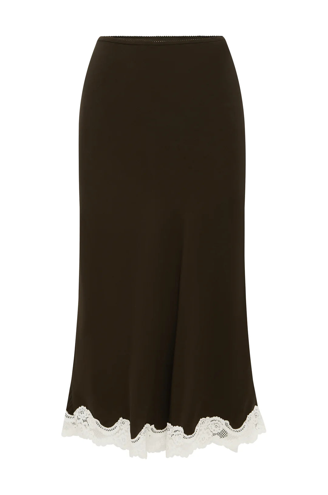 Cocoa Lace Whisper Midi Skirt