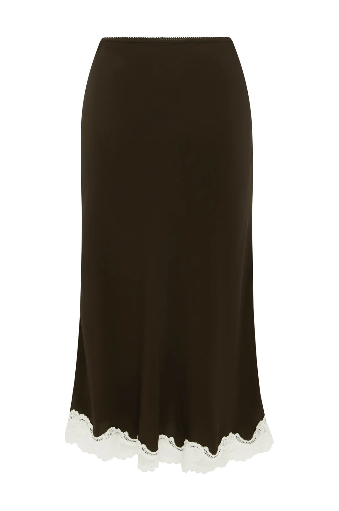 Cocoa Lace Whisper Midi Skirt