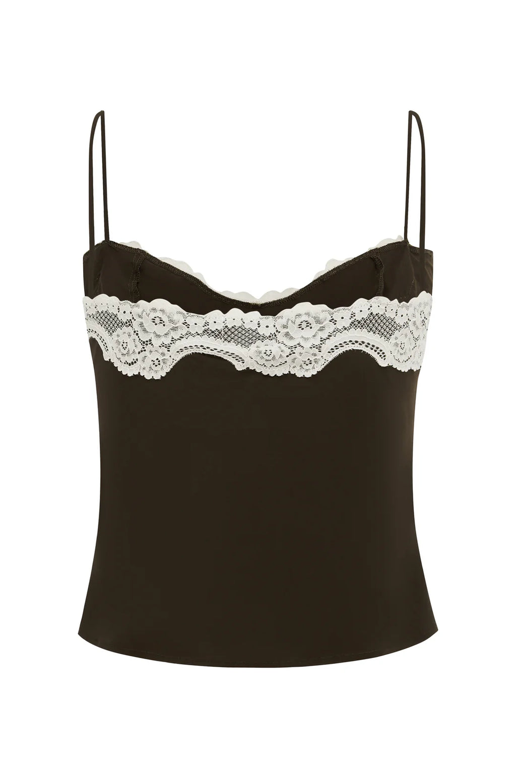 Cocoa Lace Whisper Crop Top