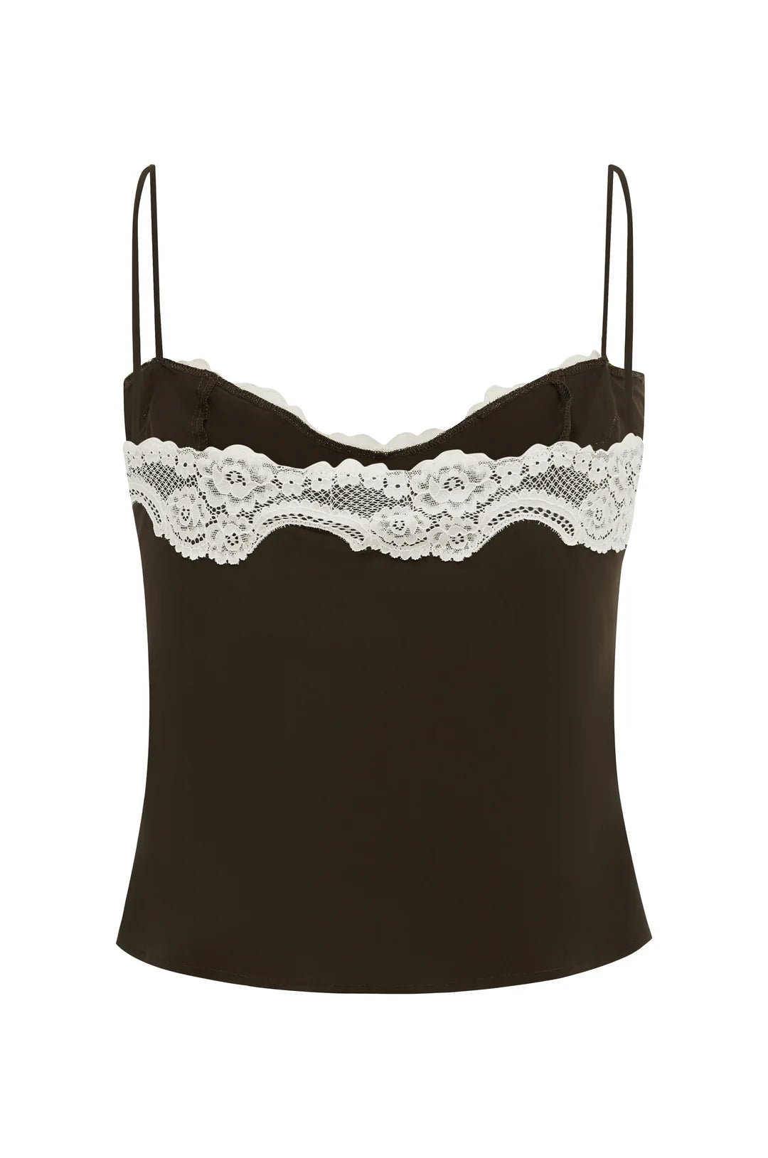 Cocoa Lace Whisper Crop Top
