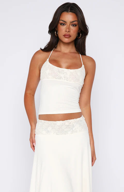 Ivory Lace Halo Top